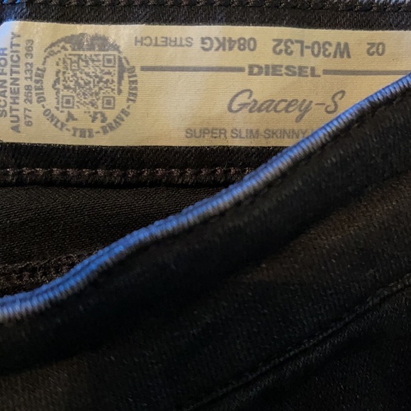 Jeans Diesel Grupee Super Slim Taille 25 - Neuf Avec étiquette (NWT) - Coupe Basse Skinny